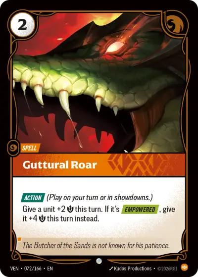 Guttural Roar VEN-072 Vendetta Riftbound card