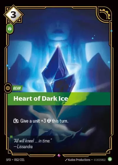 Heart of Dark Ice - SFD-052 - Spiritforged - Riftbound card