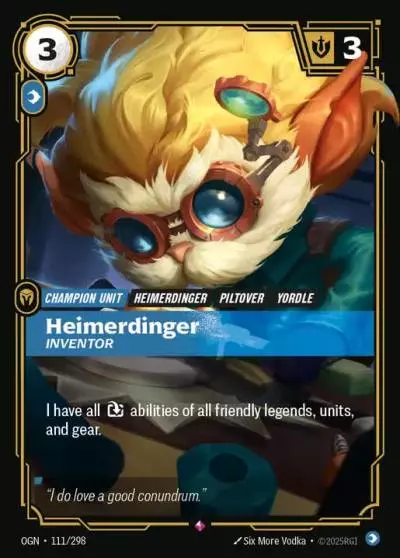 Heimerdinger Inventor - OGN-111 - Origins - Riftbound card
