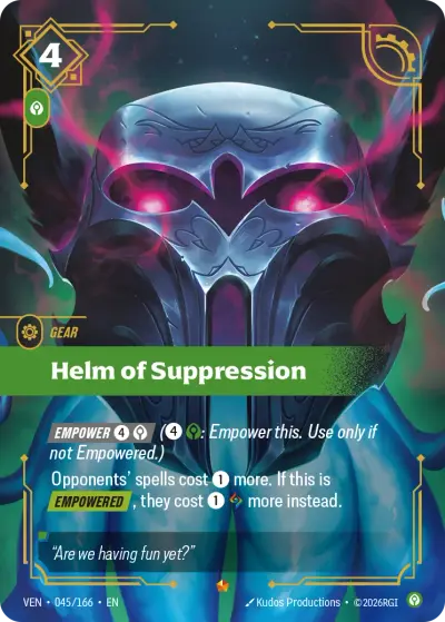 Helm Of Suppression VEN-045 Vendetta Riftbound card