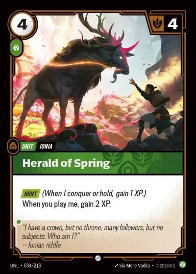 Herald of Spring - UNL-034 - Unleashed - Riftbound card