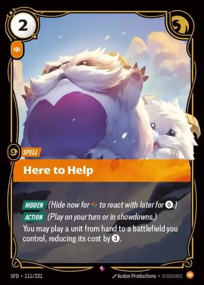 Here to Help - SFD-111 - Spiritforged - Riftbound card