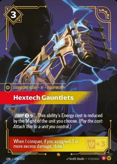 Hextech Gauntlets - UNL-188 - Unleashed - Riftbound card