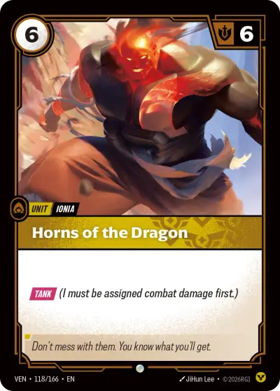 Horns Of The Dragon VEN-118 Vendetta Riftbound card