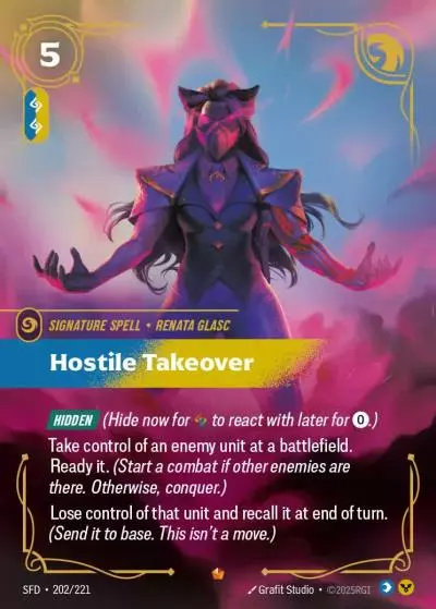 Hostile Takeover - SFD-202 - Spiritforged - Riftbound card