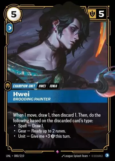 Hwei, Brooding Painter - UNL-080 - Unleashed - Riftbound card