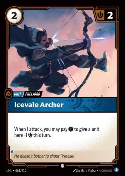 Icevale Archer - UNL-065 - Unleashed - Riftbound card