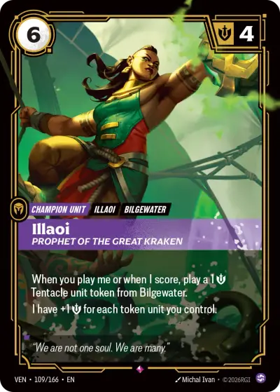 Illaoi Prophet Of The Great Kraken VEN-109 Vendetta Riftbound card