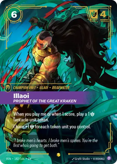 Illaoi Prophet Of The Great Kraken VEN-182 Vendetta Riftbound card