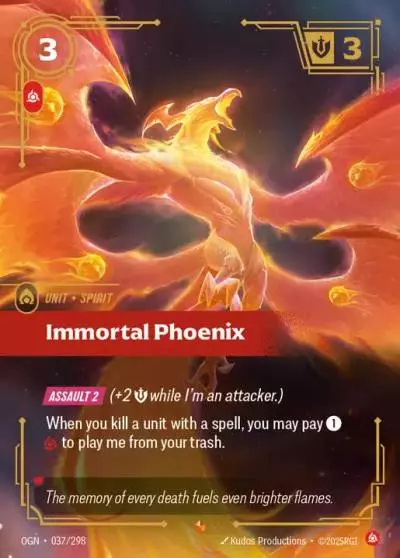 Immortal Phoenix - OGN-037 - Origins - Riftbound card