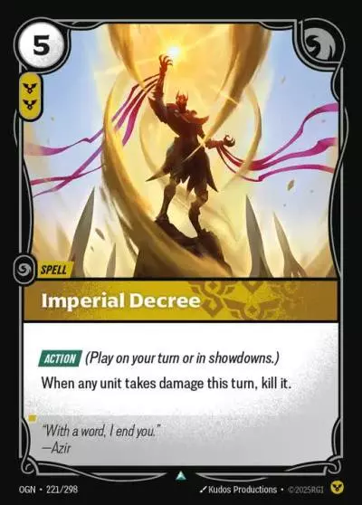 Imperial Decree - OGN-221 - Origins - Riftbound card