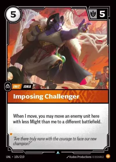 Imposing Challenger - UNL-105 - Unleashed - Riftbound card