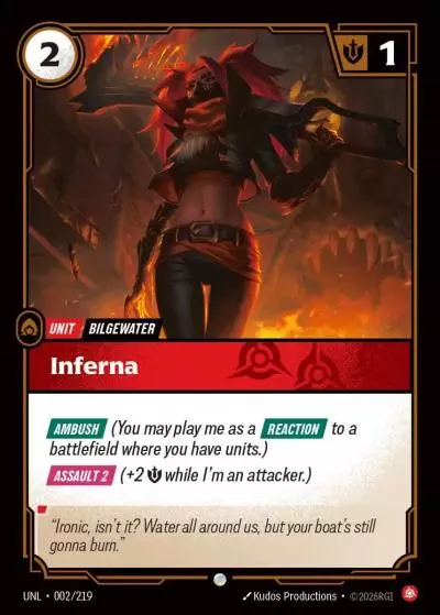 Inferna - UNL-002 - Unleashed - Riftbound card