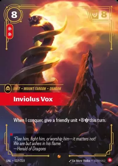 Inviolus Vox - UNL-027 - Unleashed - Riftbound card