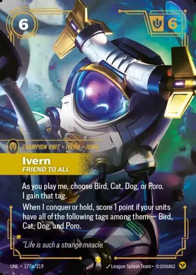 Ivern, Friend to All - UNL-177a - Unleashed - Riftbound card