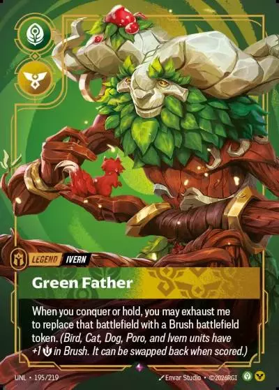 Ivern, Green Father - UNL-195 - Unleashed - Riftbound card