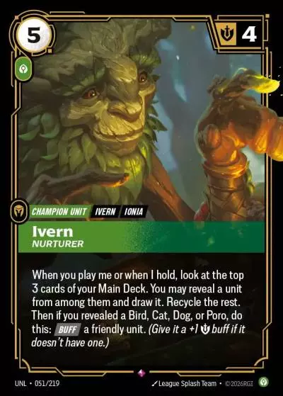 Ivern, Nurturer - UNL-051 - Unleashed - Riftbound card