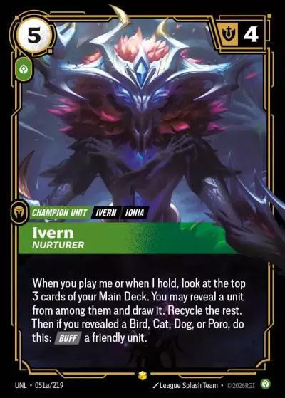 Ivern, Nurturer - UNL-051a - Unleashed - Riftbound card