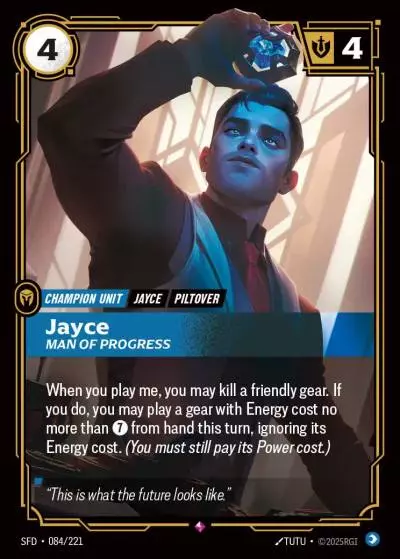 Jayce, Man of Progress - SFD-084 - Spiritforged - Riftbound card