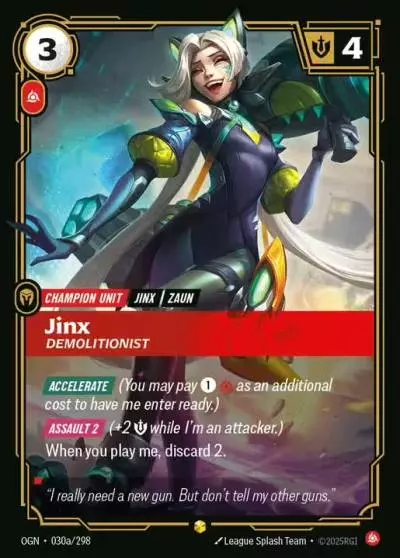 Jinx Demolistionist - OGN-030a - Origins - Riftbound card