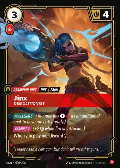 Jinx Demolitionist - OGN-030 - Origins - Riftbound card