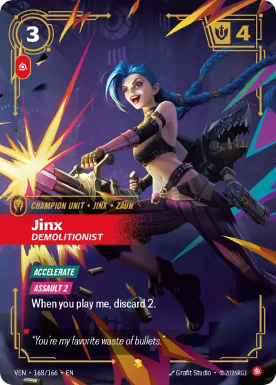 Jinx Demolitionist VEN-168 Vendetta Riftbound card
