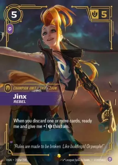 Jinx Rebel - OGN-202a - Origins - Riftbound card