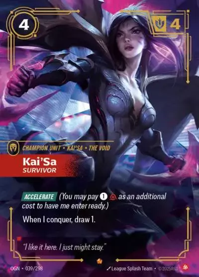 Kai'Sa Survivor - OGN-039 - Origins - Riftbound card