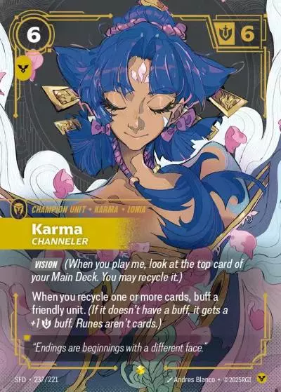 Karma, Channeler - SFD-237 - Spiritforged - Riftbound card