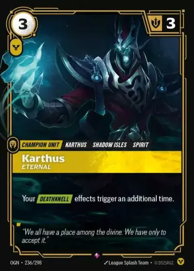 Karthus Eternal - OGN-236 - Origins - Riftbound card