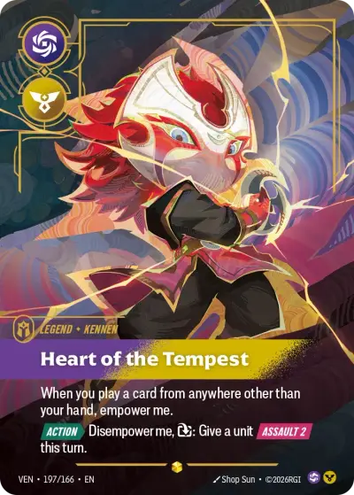 Kennen Heart Of The Tempest VEN-197 Vendetta Riftbound card