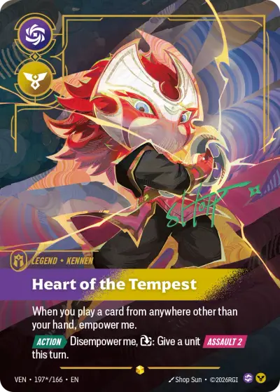 Kennen Heart Of The Tempest VEN-197s Vendetta Riftbound card