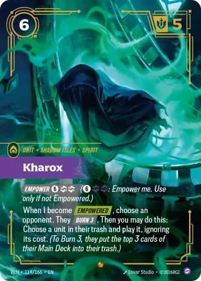 Kharox VEN-114 Vendetta Riftbound card
