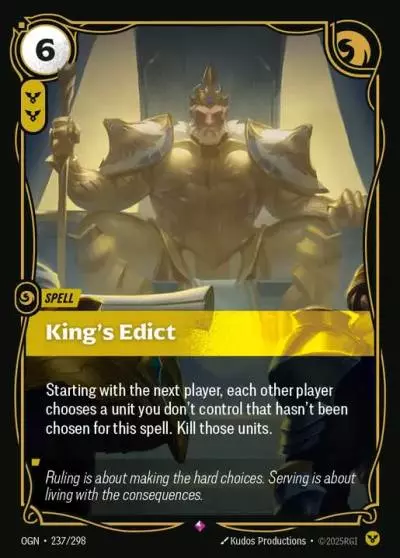 King's Edict - OGN-237 - Origins - Riftbound card