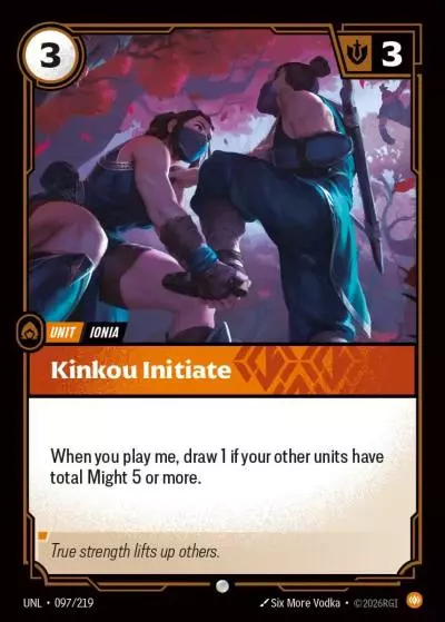 Kinkou Initiate - UNL-097 - Unleashed - Riftbound card