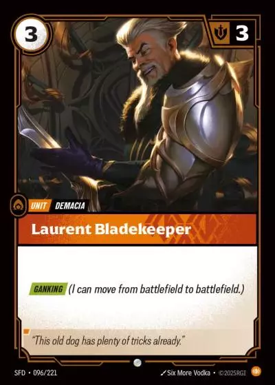 Laurent Bladekeeper - SFD-096 - Spiritforged - Riftbound card