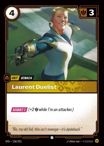 Laurent Duelist - SFD-156 - Spiritforged - Riftbound card
