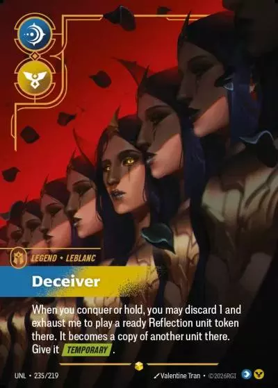 Leblanc, Deceiver - UNL-235 - Unleashed - Riftbound card