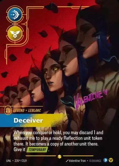 Leblanc, Deceiver - UNL-235s - Unleashed - Riftbound card