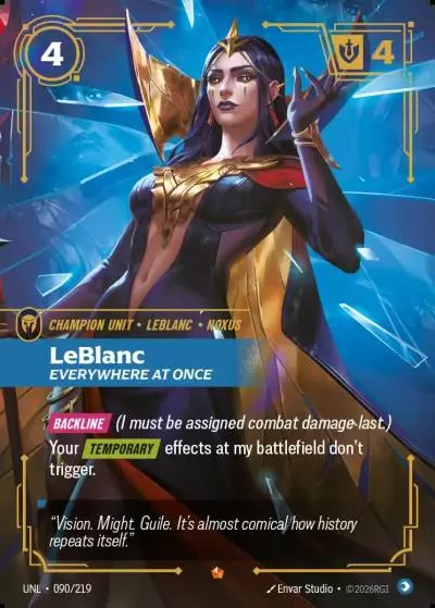 Leblanc, Everywhere at Once - UNL-090 - Unleashed - Riftbound card