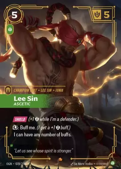 Lee Sin Ascetic - OGN-078 - Origins - Riftbound card