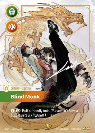 Lee Sin Blind Monk - OGN-304s - Origins - Riftbound card