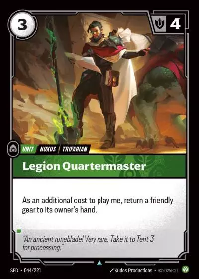 Legion Quartermaster - SFD-044 - Spiritforged - Riftbound card