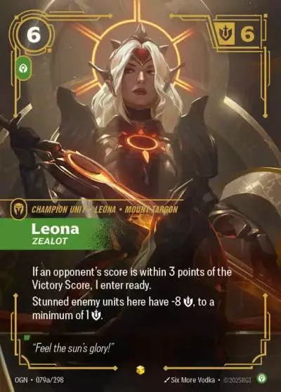 Leona Zealot - OGN-079a - Origins - Riftbound card