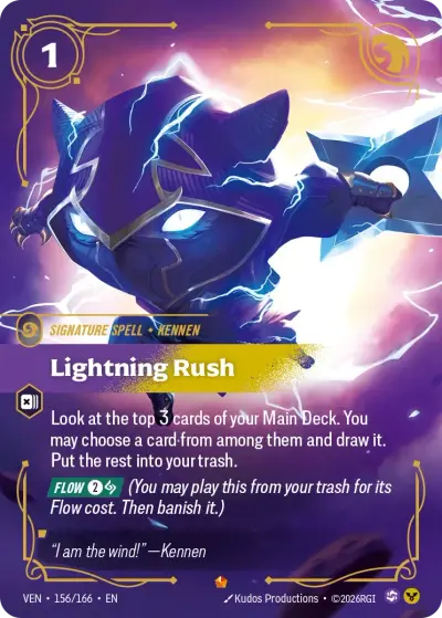 Lightning Rush VEN-156 Vendetta Riftbound card