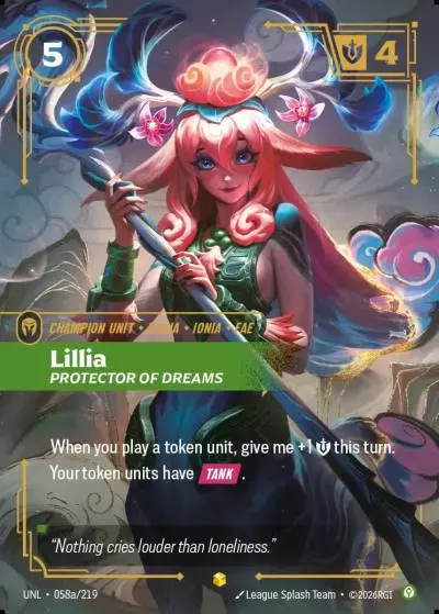 Lillia, Protector of Dreams - UNL-058a - Unleashed - Riftbound card