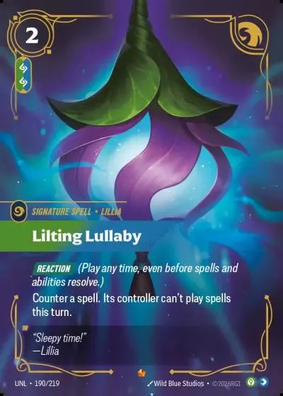 Lilting Lullaby - UNL-190 - Unleashed - Riftbound card