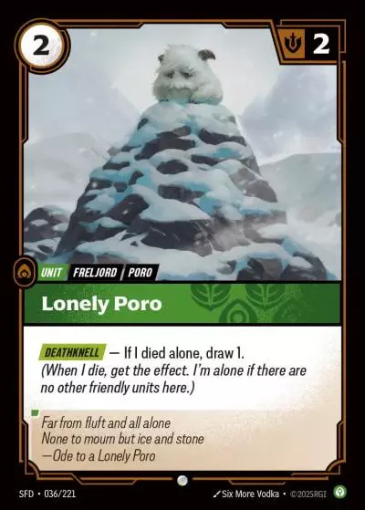 Lonely Poro - SFD-036 - Spiritforged - Riftbound card