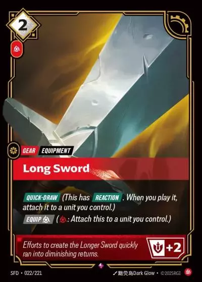 Long Sword - SFD-022 - Spiritforged - Riftbound card