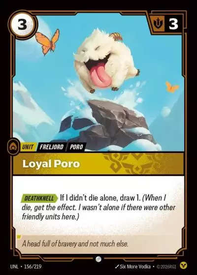 Loyal Poro - UNL-156 - Unleashed - Riftbound card